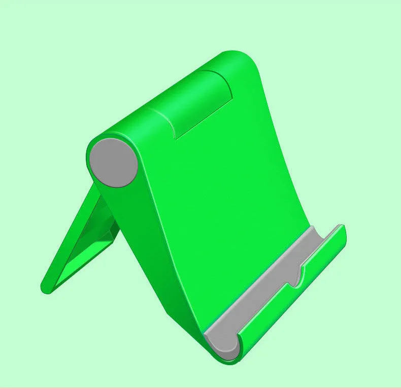 Black PE folding phone and tablet stand shown at an angle on a white background.