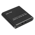 Compact blue and black all-metal 1080P Full HD media player with HDMI port for SD cards and USB drives.