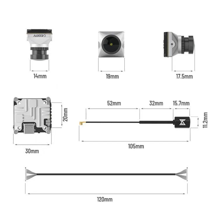 Caddx ADAPTS DJI FPV digital image transmission machine with silver housing