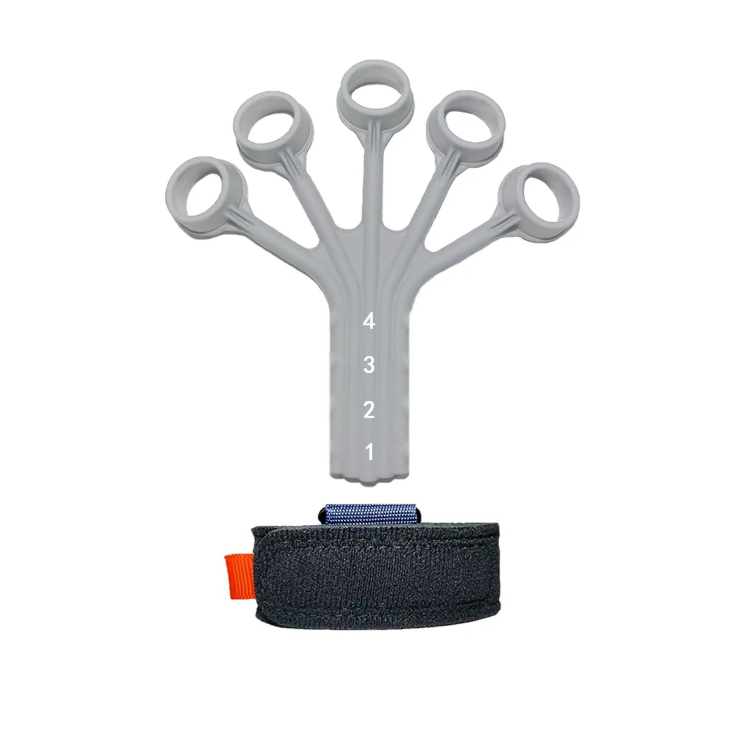 Silicone finger flexion and extension trainer with adjusting belt for adult rehabilitation