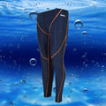 Men's nylon cropped swimming trunks in black with contrast line pattern for athletic swimming and fitness
