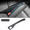 Plastic car seat gap storage organiser with handle in black or brown colour