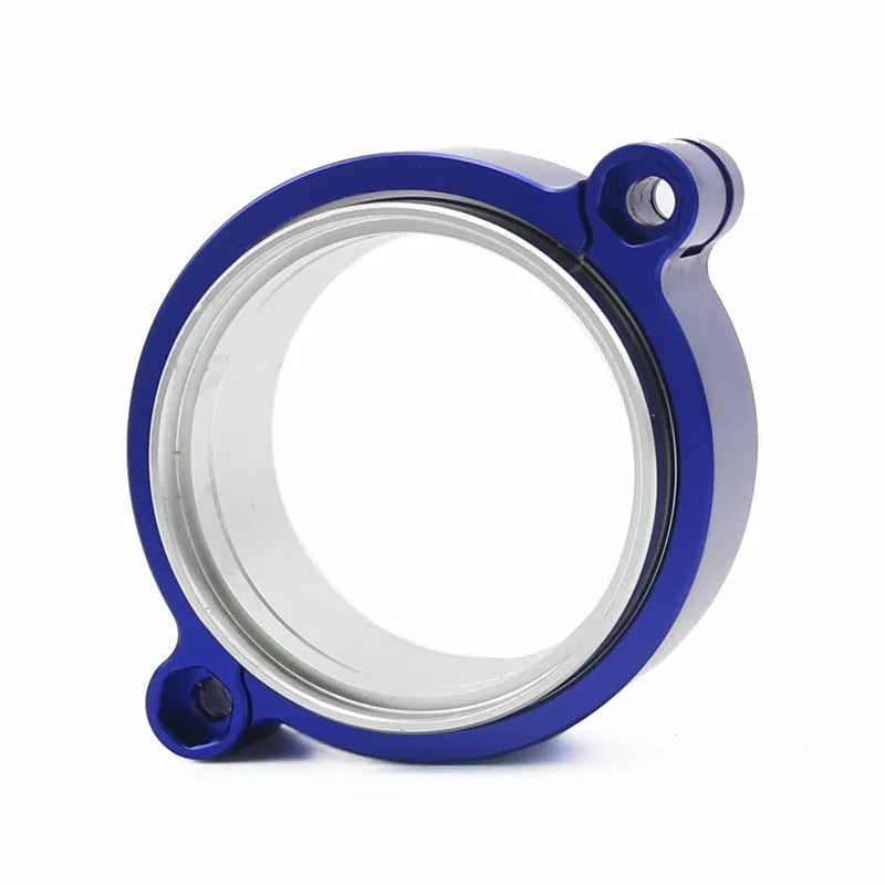 Aluminium car exhaust clamp in black, blue or red for 2" to 4" downspouts