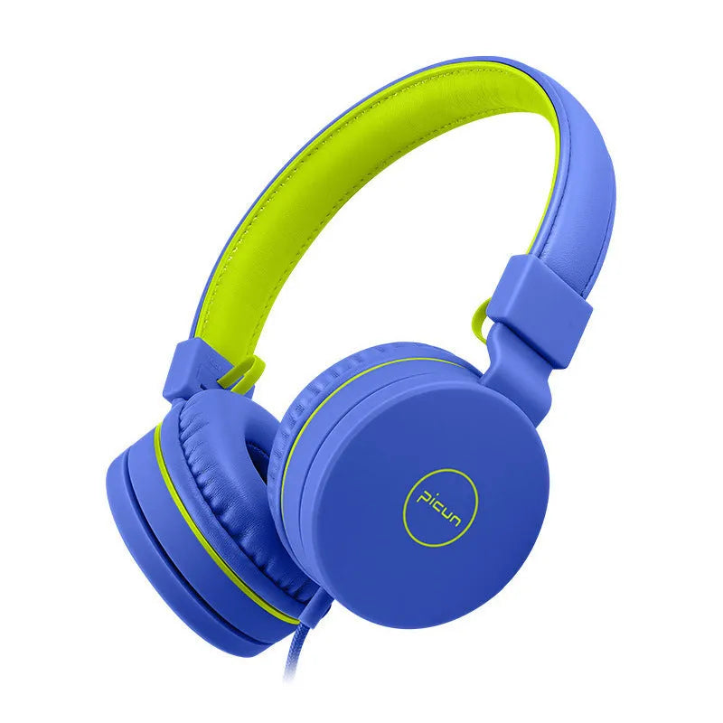 Bengoo C30 wired over-ear headphones with microphone in mint green colour with braided cable