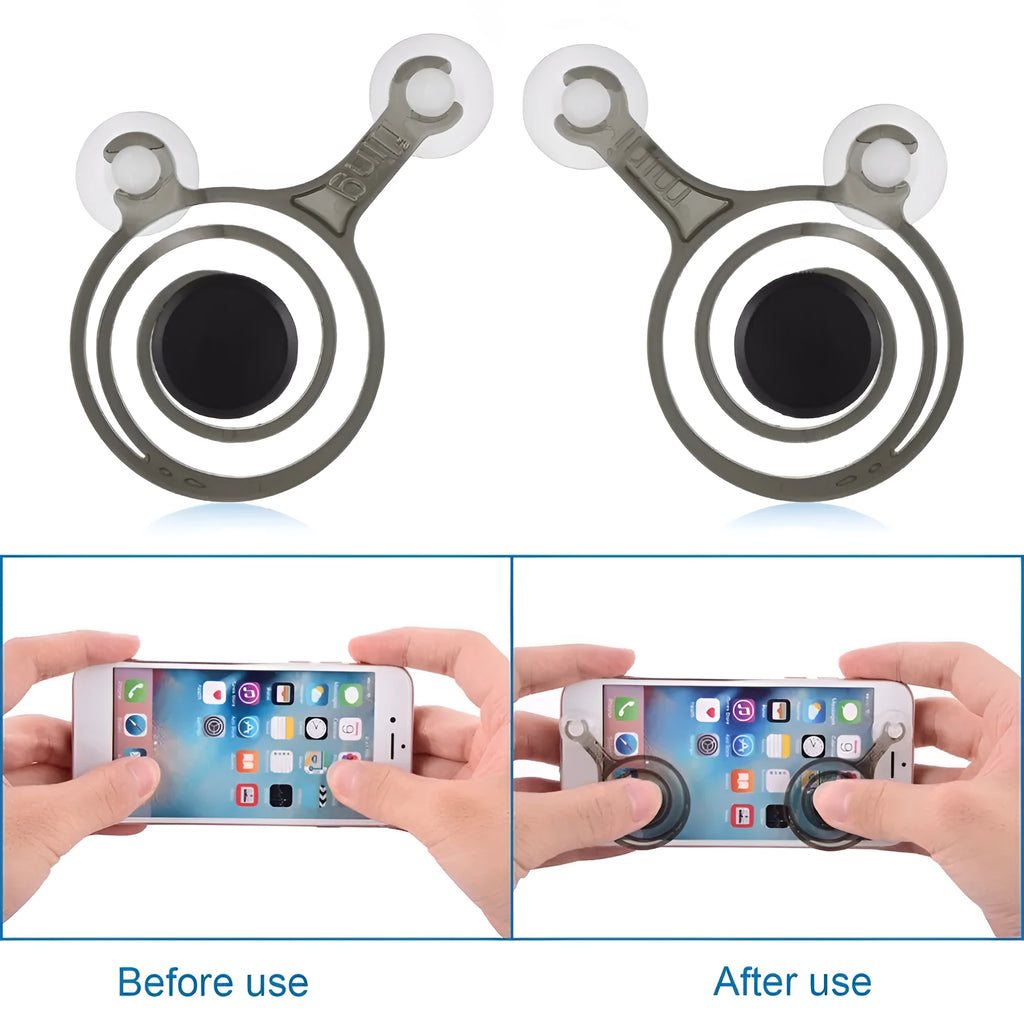 Pair of clear and black universal mini joysticks for mobile phone touch screens