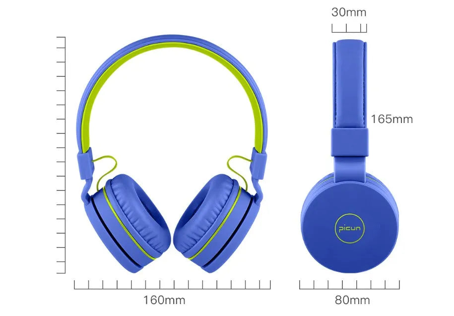 Bengoo C30 wired over-ear headphones with microphone in mint green colour with braided cable