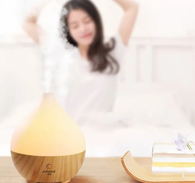 Asakusa wood grain finish aroma diffuser with vase shape and 100ml water tank