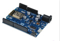 Black ESP8266 Arduino compatible WiFi development board with onboard power supply