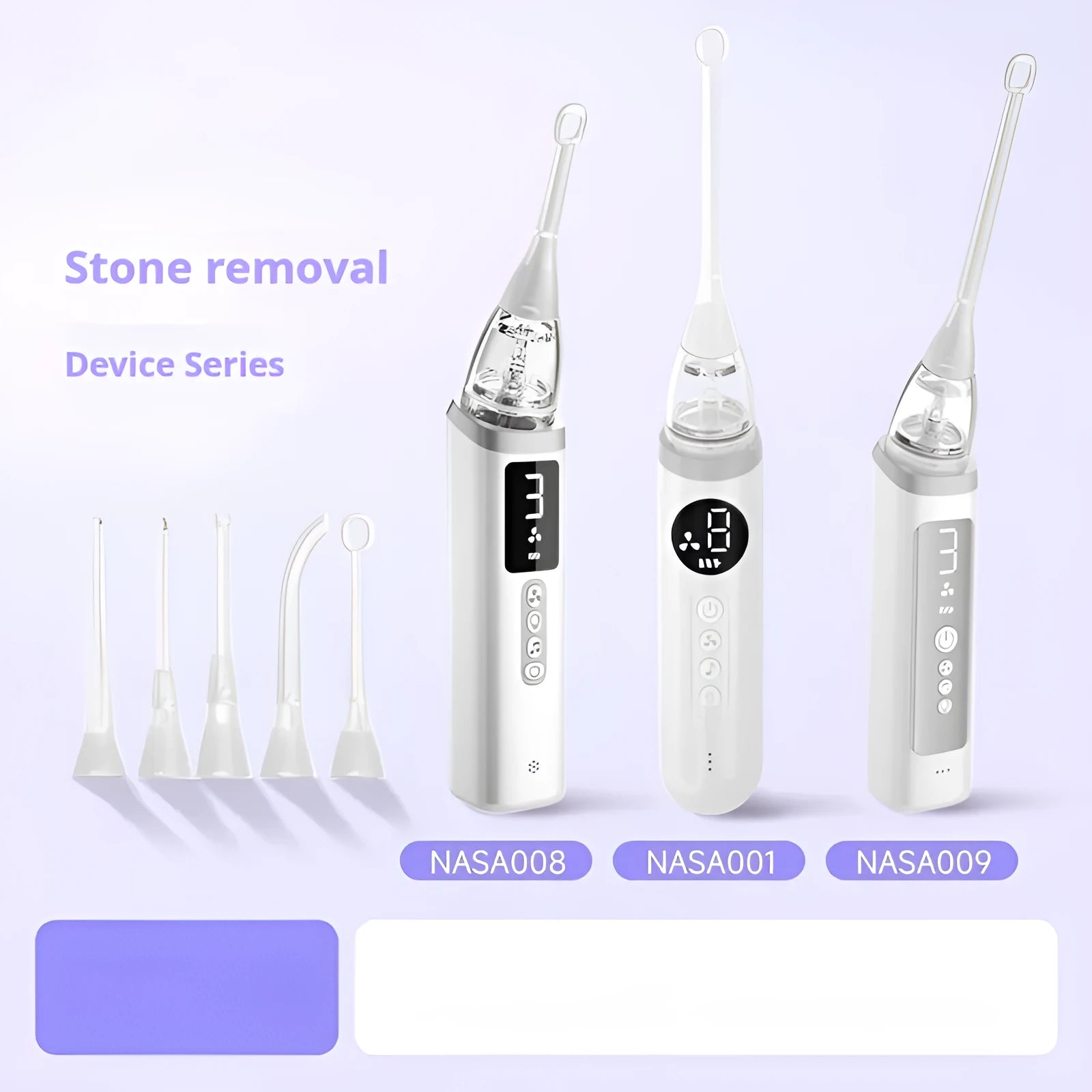 Milky white tonsil stone removal tool with oral cleaning extractor for dental calculus