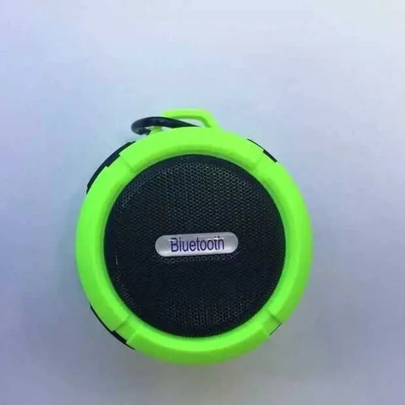 Portable waterproof Bluetooth speaker in five colours with bag clip and TF card slot