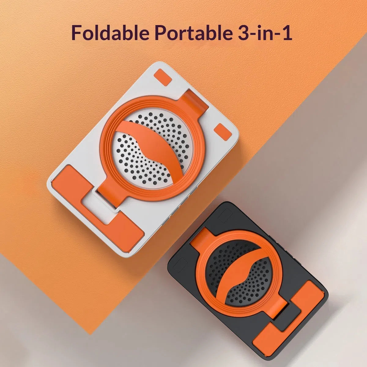 TF27BOX multifunctional mobile phone holder with integrated speaker in black and white colour options