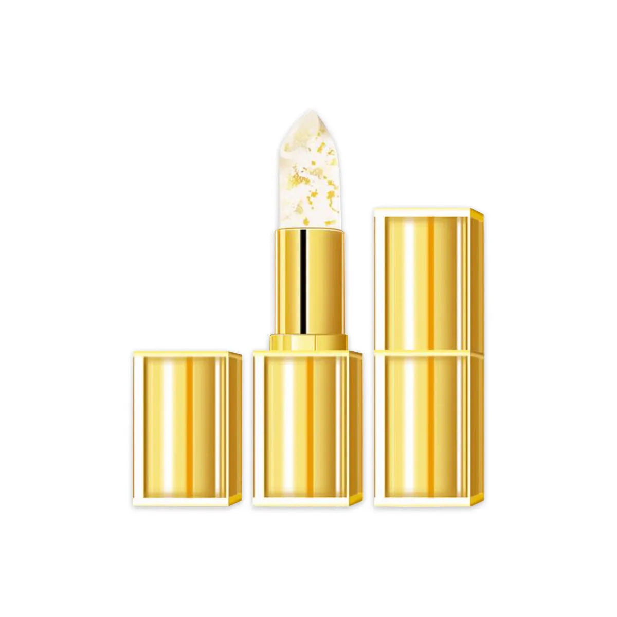 Gold packaged anti-smudge colour-changing lipstick tube with 3.5g gilding warm lip gloss