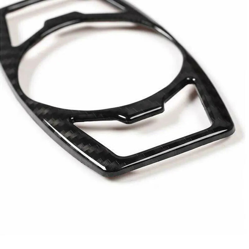Carbon fibre patterned decorative paster for Ford F150 headlight control panel.