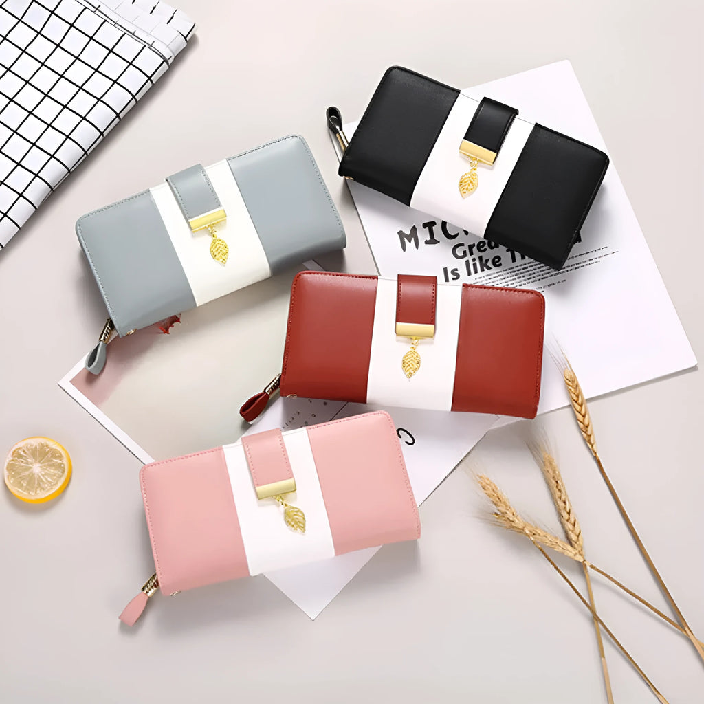 Anti-theft clutch bag with lock closure in PU leather, shown in midnight black colour