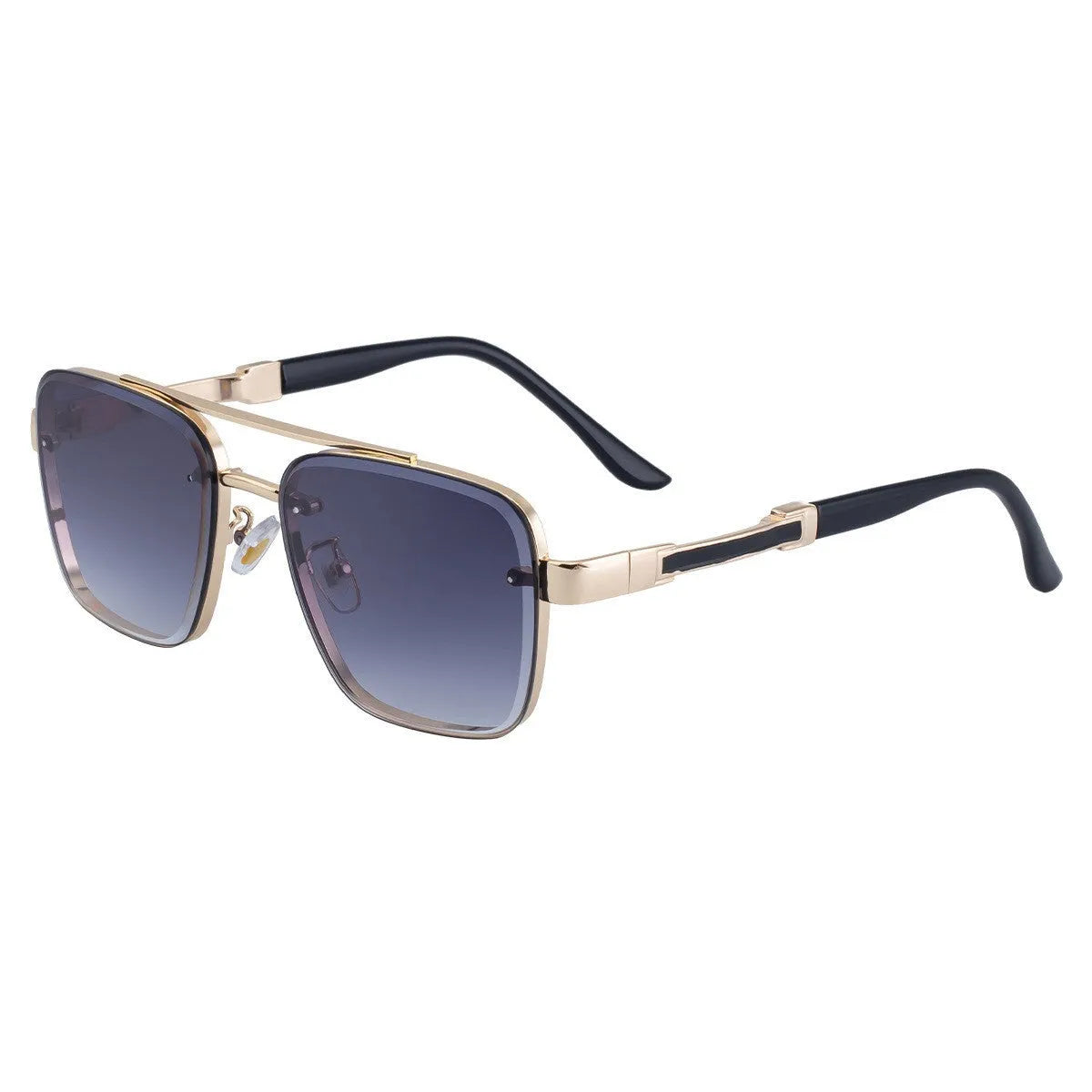 Men's vintage sunglasses with PC lenses in multiple colour options including gradient blue and gun gray gray green