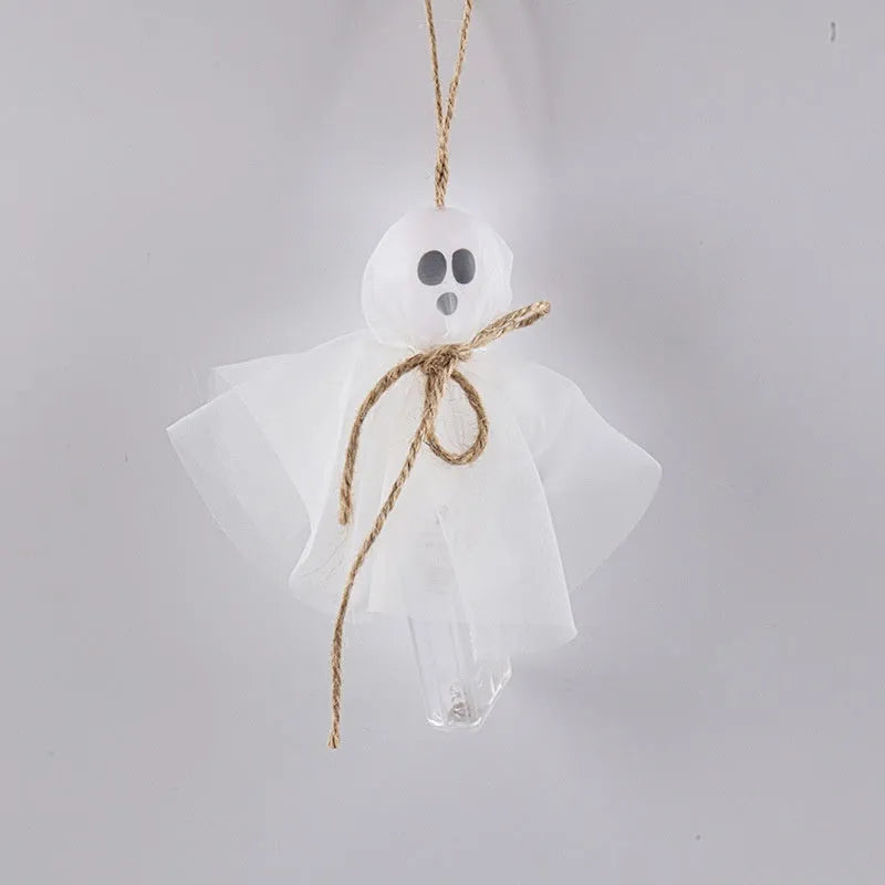 Halloween ghost LED lighting chain with battery box in colourful ghost theme options