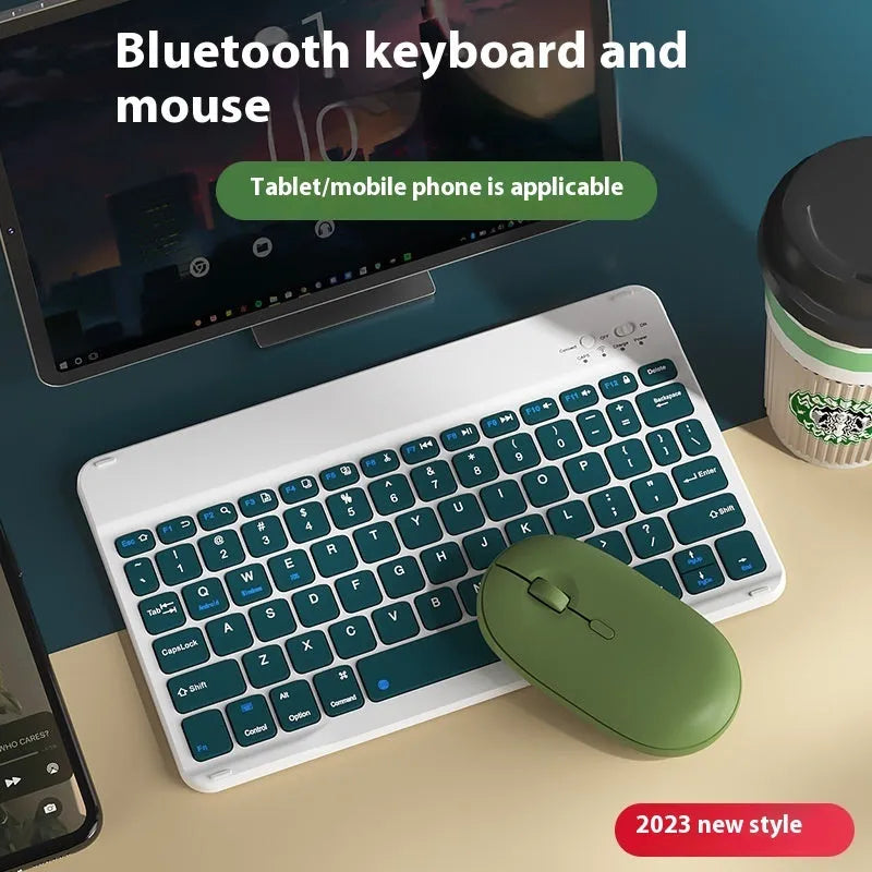 Pink and white Bluetooth wireless keyboard for girls with optional matching mouse