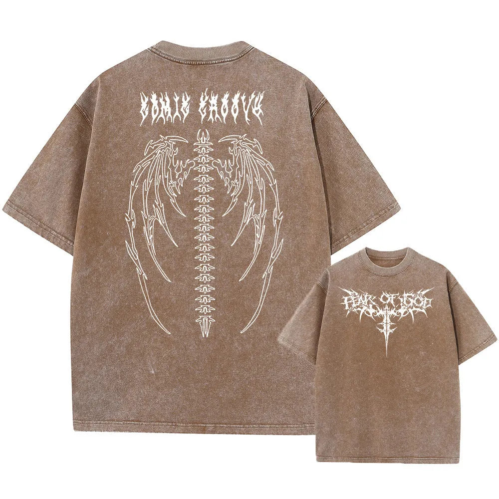 Men's oversized loose fit cotton t-shirt with drop-shoulder short sleeves in various colours