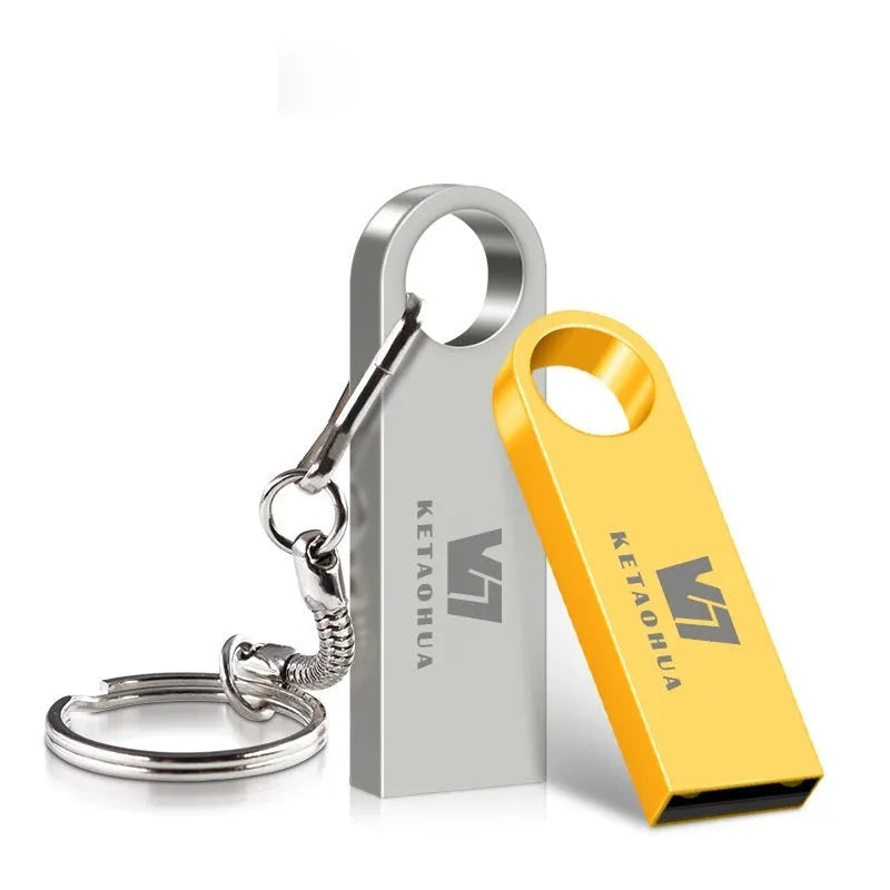 Silver metal car-shaped USB flash drive showing USB connector and compact size.