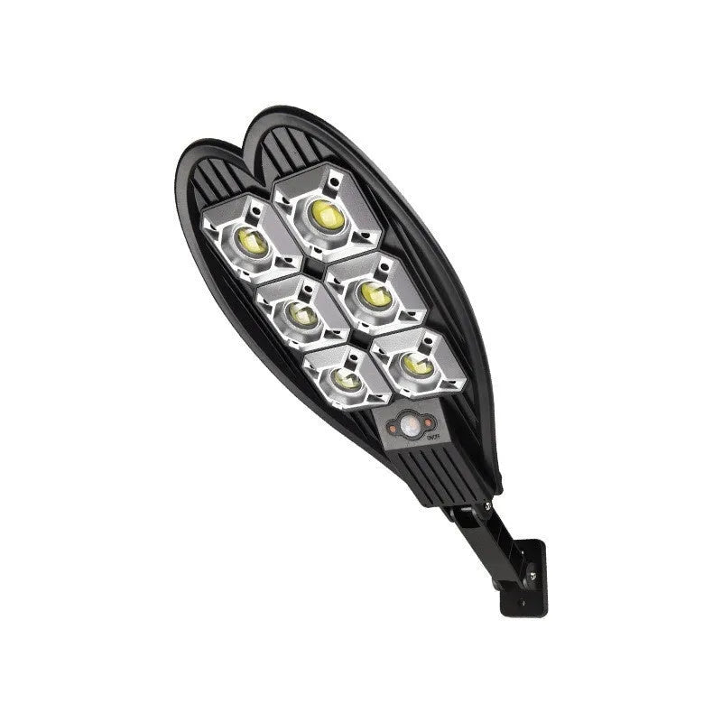 6-eye solar garden lamp with remote control, white light illumination, ABS PC weatherproof construction
