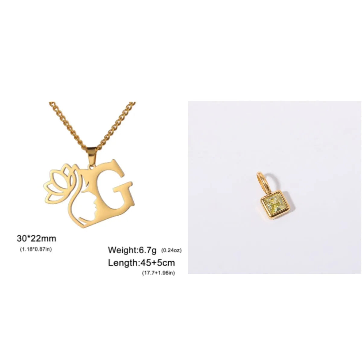 Stainless steel cross chain necklace with electroplated finish and single pendant