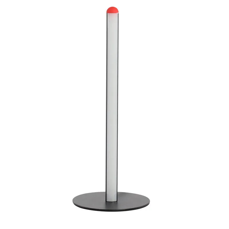 A tall, vertical aluminium alloy floor lamp with a modern design on a simple base.