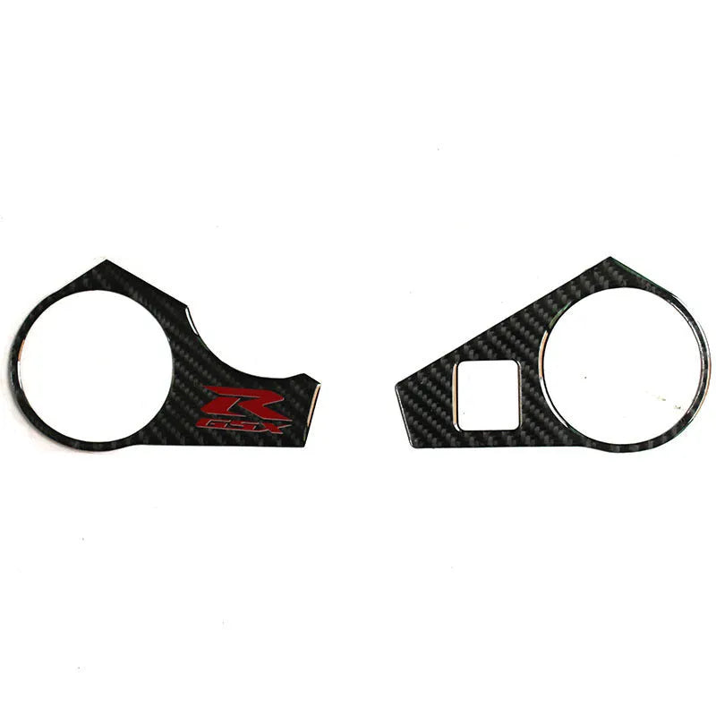SUZUKI GSXR1000 L1 motorcycle upper connective plate carbon fibre effect adhesive sticker in black