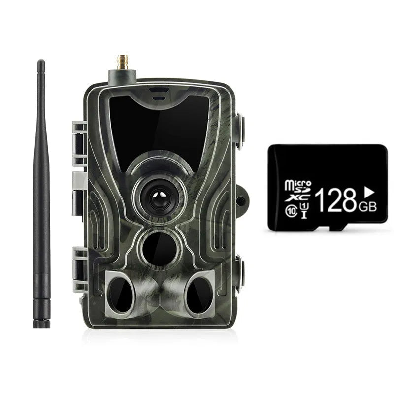 Outdoor waterproof surveillance camera in camouflage finish with wide-angle lens