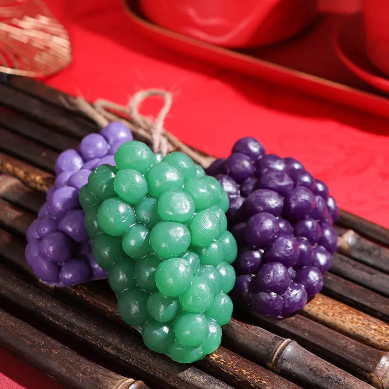 Purple and green grape cluster handmade soap bar weighing 80g.