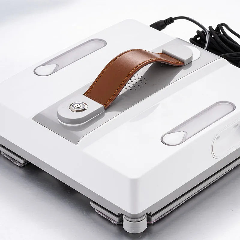White intelligent window cleaning robot for high-rise windows with 220mm dimensions
