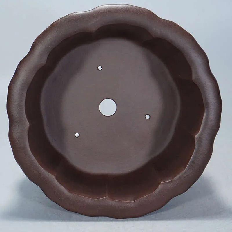 Purple sand antique finish succulent flower pot measuring 37x37x20cm.