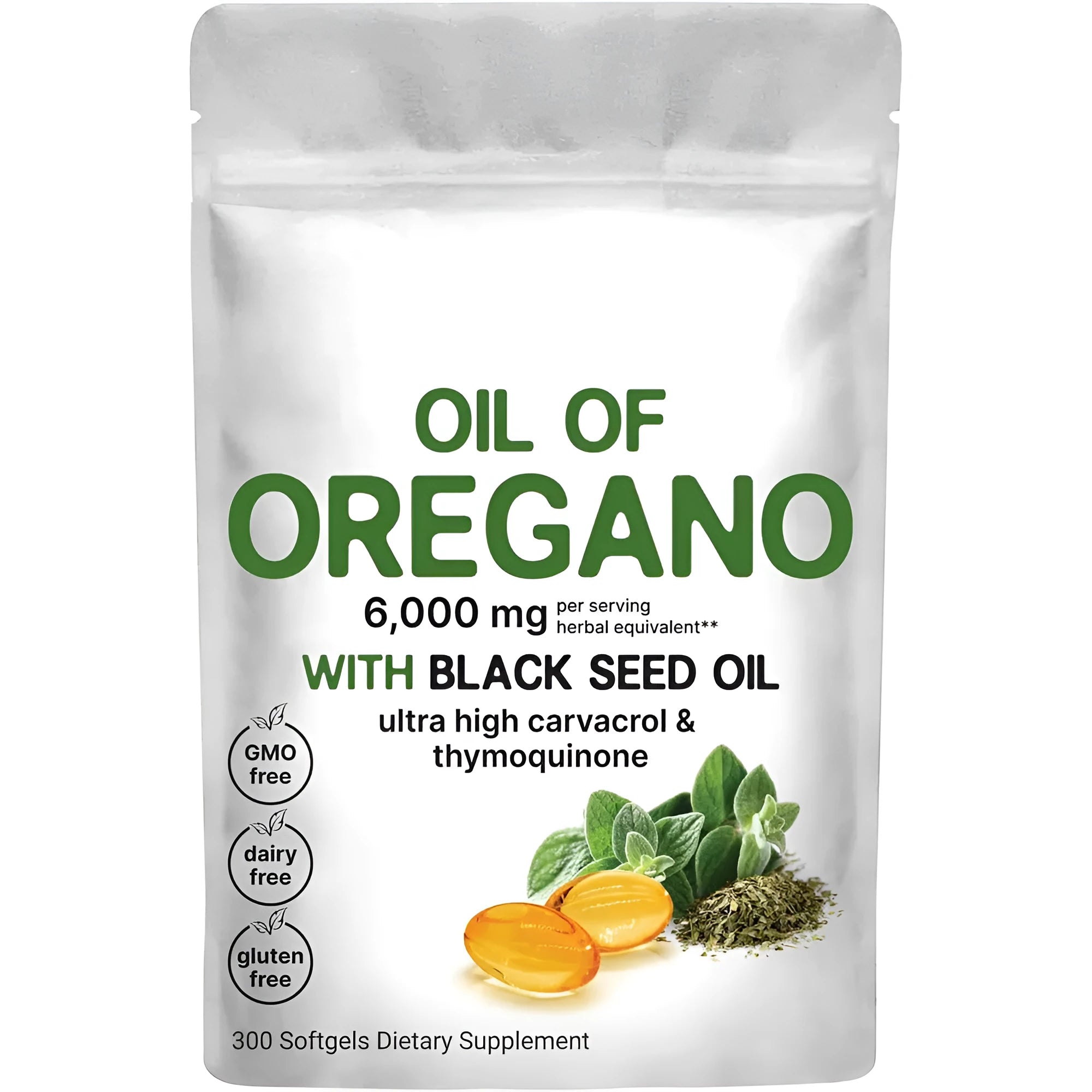 Butter Black Seed Oil Soft Capsules bottle with 180 or 300 tablet label