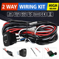 Black off-road LED spotlight wiring harness kit with switch and 2-metre cable