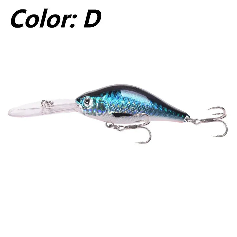 Floating rock little fat man mino fishing lure measuring 10.5cm with deep diving long tongue board