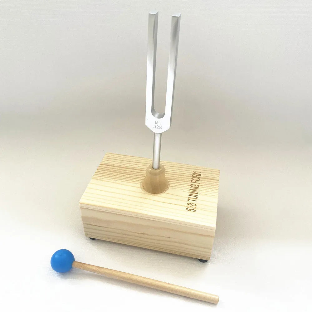 432Hz aluminium alloy tuning fork with portable speaker unit for sound therapy