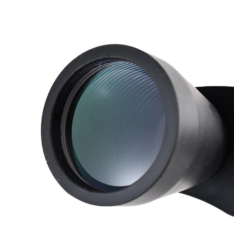 Outdoor telescope binoculars with continuous zoom, shown in a double barrel design.