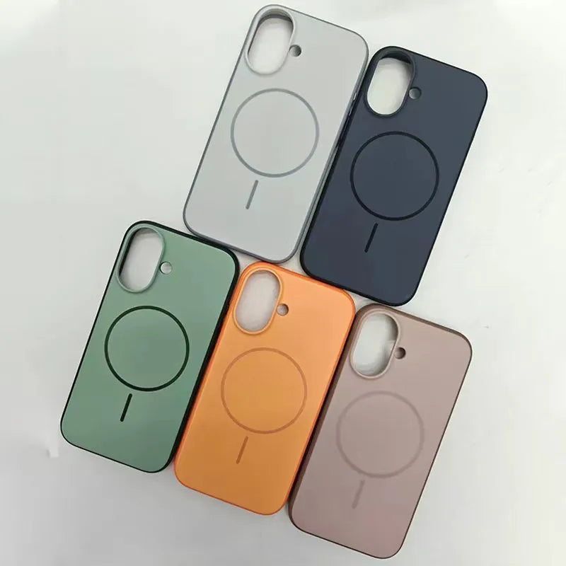 Magnetic iPhone case with AI photography button in multiple colour options