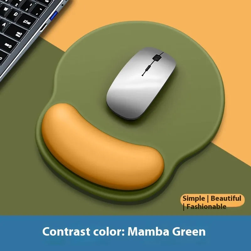 Gradient girl silicone mouse mat with wristband on desk 220x250mm