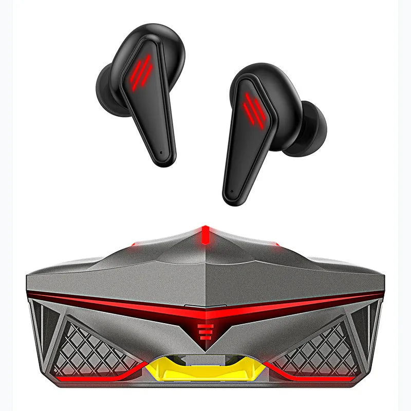 K98 Black wireless Bluetooth earphones with charging bay for e-sports gaming