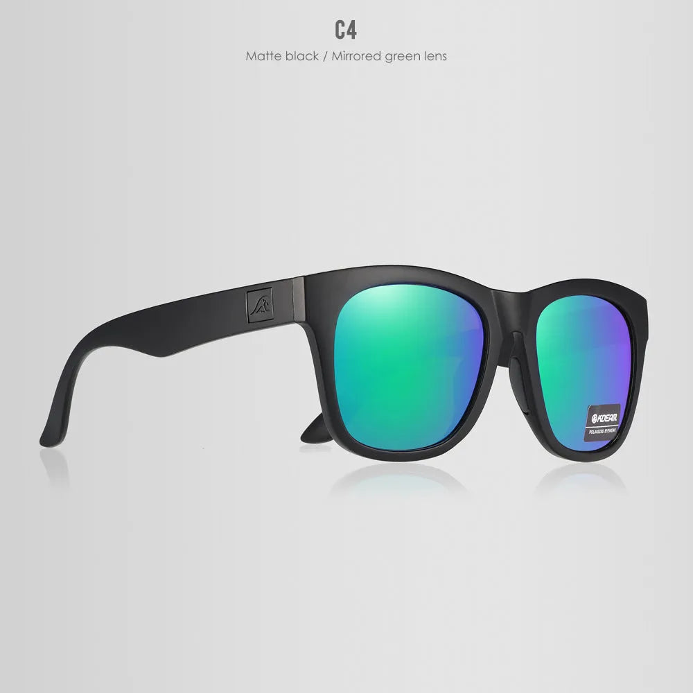 Thickened polarised sunglasses with TAC lenses and PC frame in assorted colours.