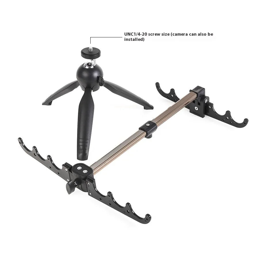 Aluminium alloy triangle ice fishing rod holder bracket for small ice fishing rods