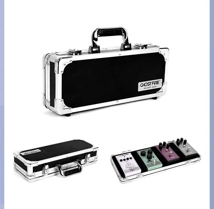 Heavy-duty black aviation flight case for T-EC8 trumpet with aluminium corner reinforcements.