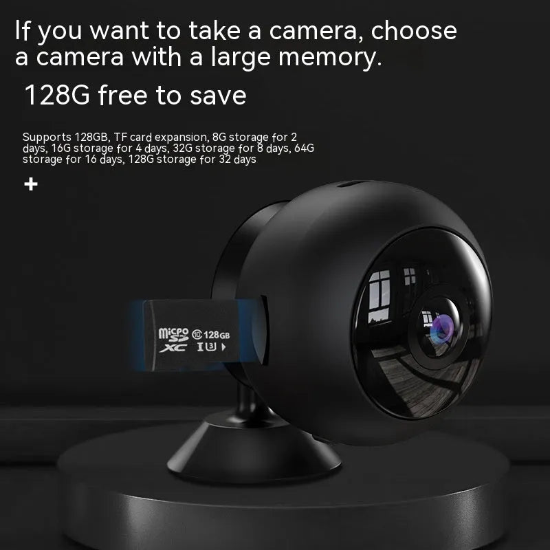 1080p wireless Wi-Fi surveillance camera with ABS housing and 3.6mm lens