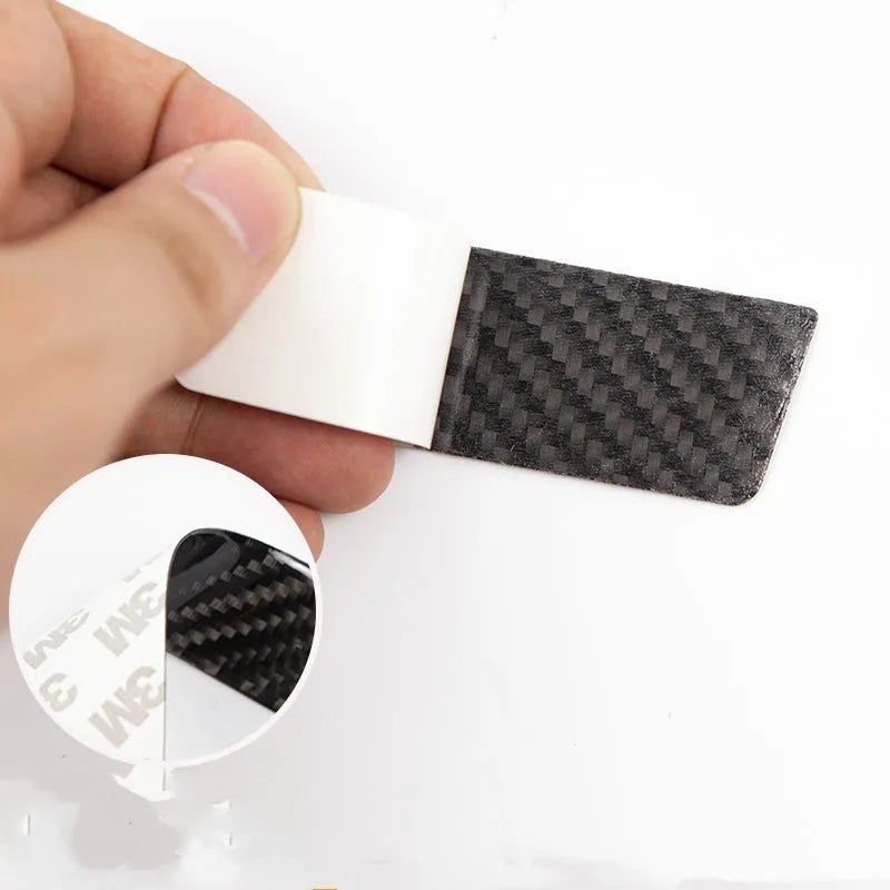 Tesla Model S carbon fibre door handle protection stickers set of four pieces