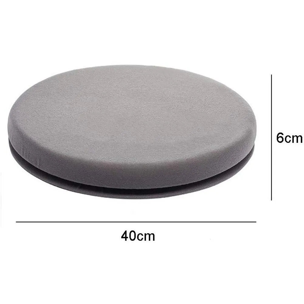 360-degree rotating car seat cushion with slow rebound sponge for elderly back support.