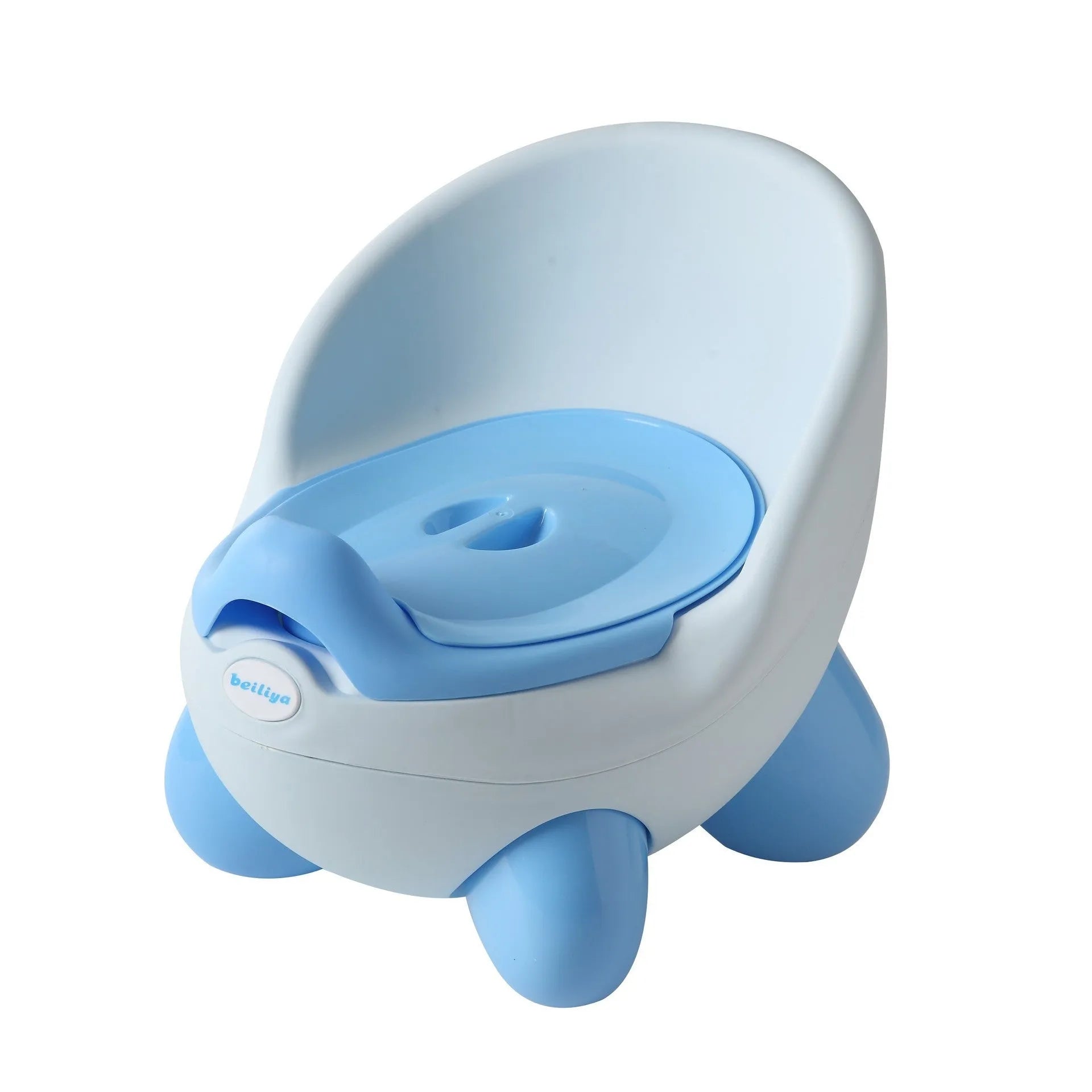 Colourful plastic baby potty training toilet stool for toddlers in red, green, blue, pink, and light blue.