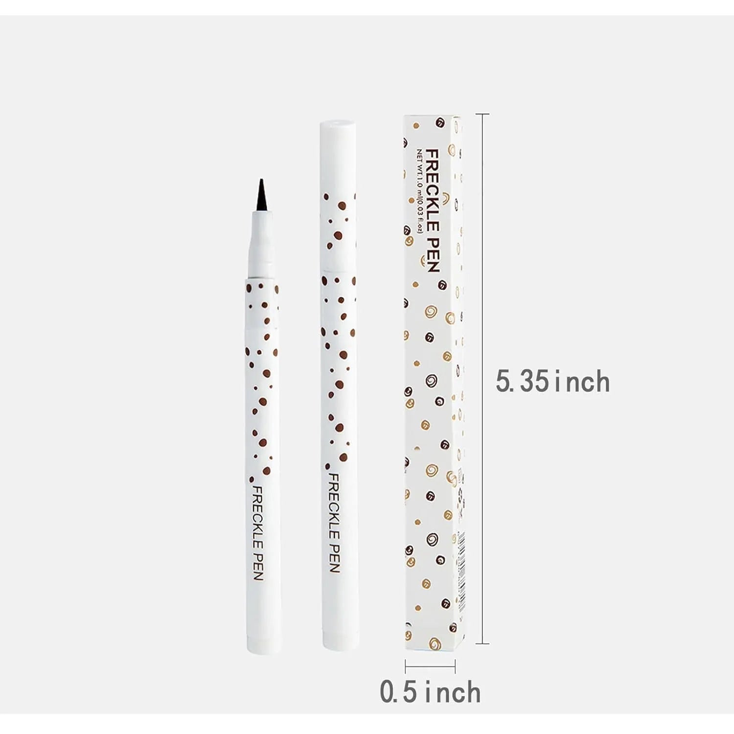 Dark brown freckle pen cosmetic marker for natural face and body makeup