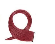 Long curly gradient hair extension patch in Aurora Purple colour, approx 60cm length.