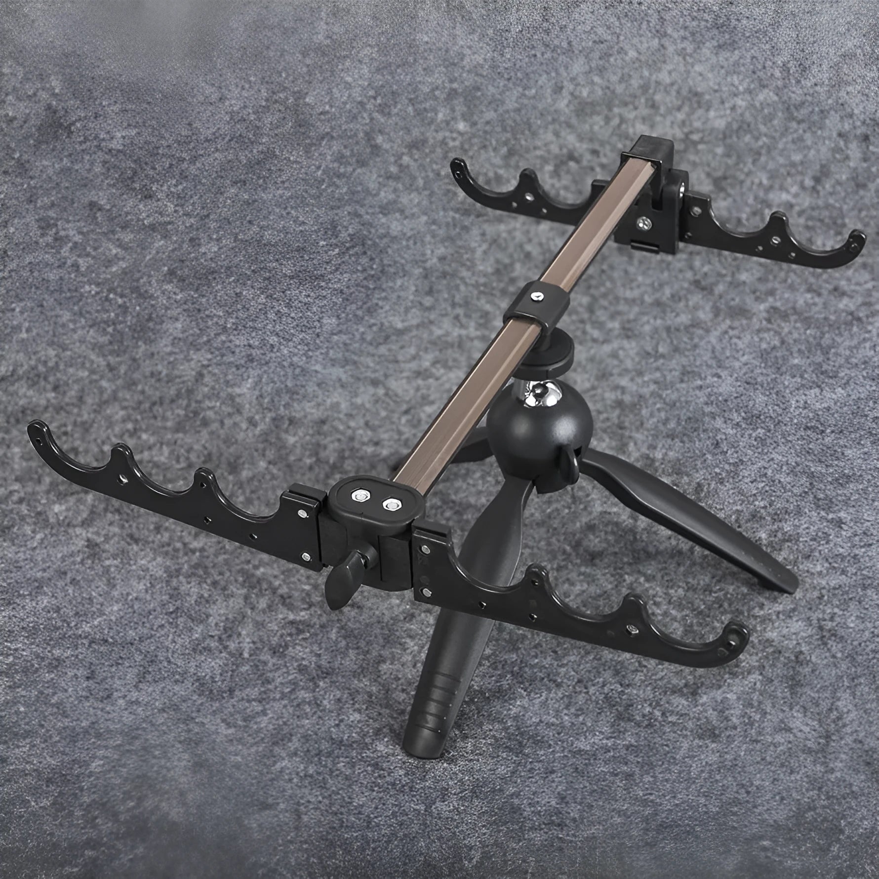 Aluminium alloy triangle ice fishing rod holder bracket for small ice fishing rods