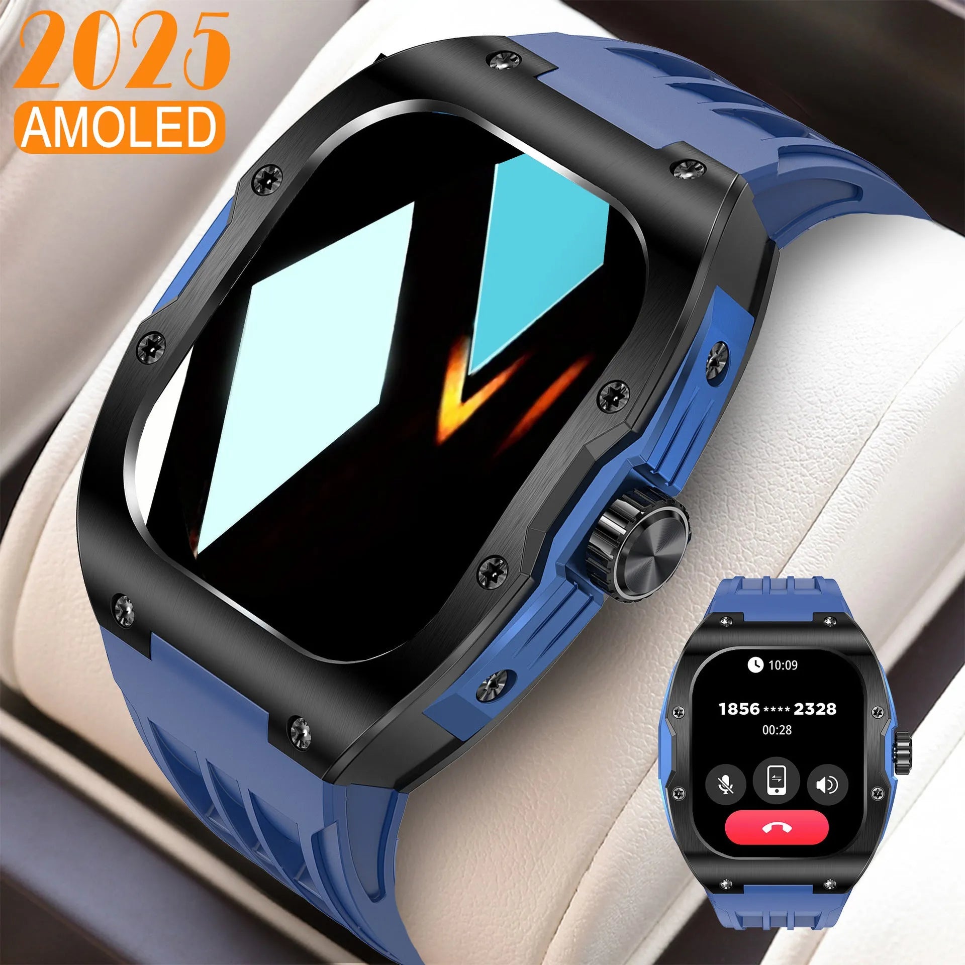 Smart watch fitness sports bracelet with AMOLED display and Bluetooth calling capability